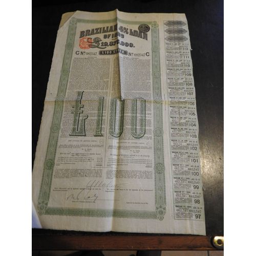 Action Brazilian 4 % Loan De 1889