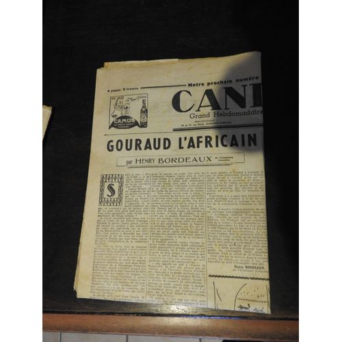 Journal "Candide" N° 1042 Du 28 Juin 1944 : Gouraud L'africain, Le Dragon Sans-Gêne...