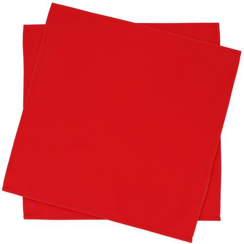 Lot De 2 Set De Table Carré 45x45 Cm Diabolo Rouge Tomate Traitement Teflon