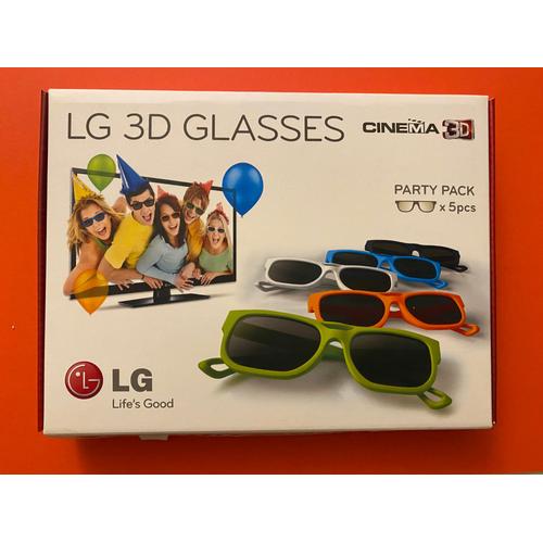 Party Pack De 5 Lunettes 3d Lg 3d Glasses Cinéma 3d