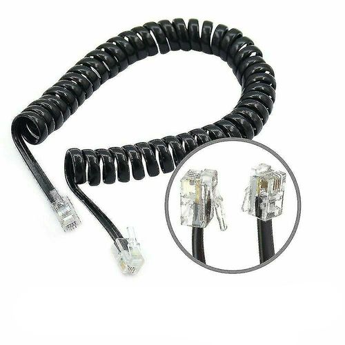 7ft Téléphone Combiné Récepteur Cordon Téléphone Bobine Bouclée Câble