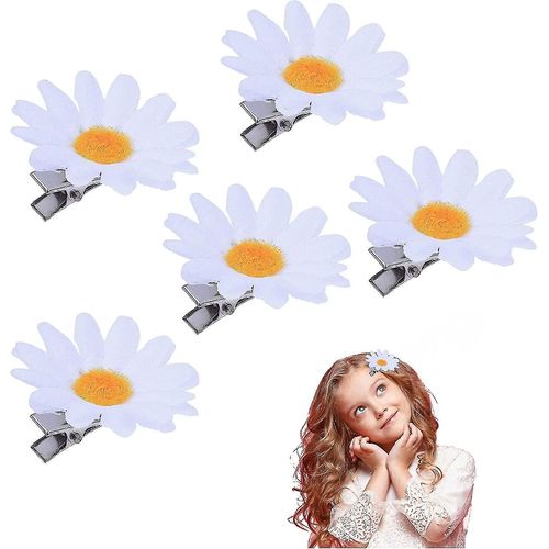 Simulation Daisy Flower Hair Clips Beach Wedding Daisy Hair Clips Cute Small Flower Hairpin Floral Hair Clip (D-V2)