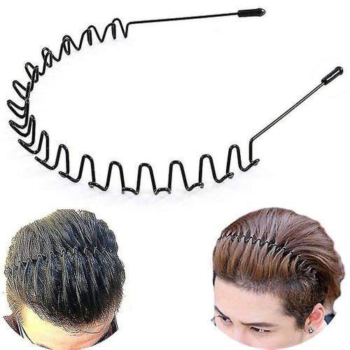 2pcs Hair Bands For Men Women Headbands,Unisex Black Sports Headband