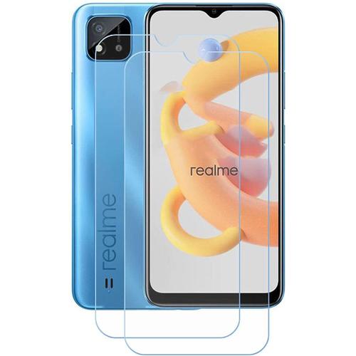 Verre Trempé Protecteur D'écran Pour Realme C11 2021 [2 Pièces], Sans Bulles, Anti Rayures, Anti-Empreinte [ 6,52 Pouces, 9h Dureté, Protecteur D'écran Hd Film Protecteur.