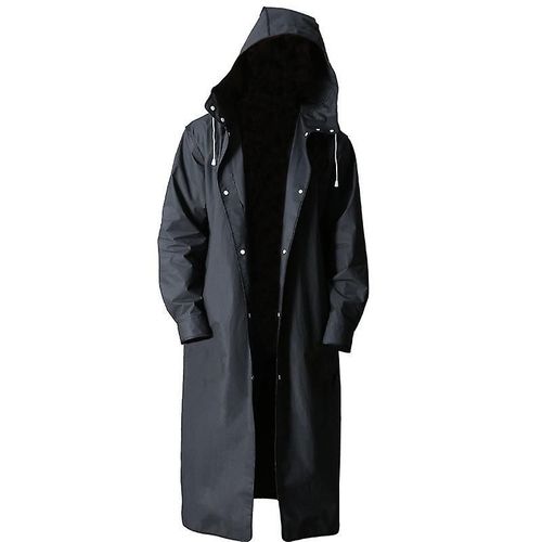 Imperméable À L'Eau Imperméable À L'Eau Imperméable À L'Eau Poncho De Pluie Réutilisable Avec Capuche Randonnée Pêche Veste De Pluie, Adapté Pour 70-85kg (1pcs, Noir)