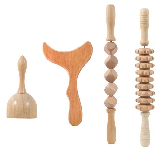 Baton De ¿¿Nergie De Proximit¿¿ Lymphatique",Th¿¿Rapie Du Bois,Cou,Dos,Taille,Jambe,D¿¿Tachement Myofascial,"Outil De ¿¿Nergie Sculptant Le Corps - Type 4pcs