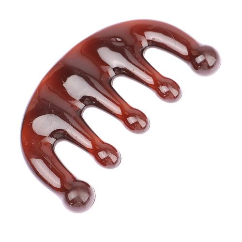 Peigne De ¿¿Nergie D'?Uvre Dien ¿¿ Cinq Dents",En R¿¿Sine,Grande T¿ºte,Th¿¿Rapie Acupoint,Artefact Griffes,"D¿¿Compression Portable Du Cuir Oral Elu - Type Coffee #B