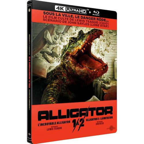 Alligator I & Ii : L'incroyable Alligator + Alligator Ii : La Mutation - 4k Ultra Hd + Blu-Ray - Édition Steelbook Limitée