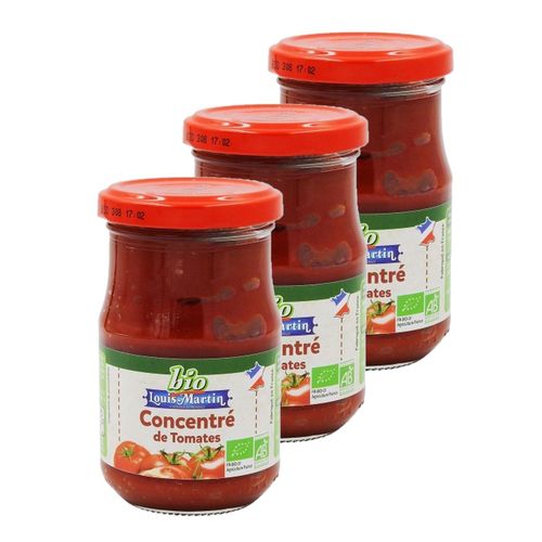 Lot 3x Concentré De Tomate Bio - Pot 190g