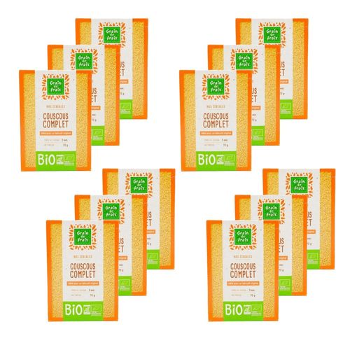 Lot 12x Couscous Complet Bio - Paquet 500g