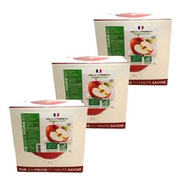 Lot 3x Pur Jus Pomme Bio - France - Bib 5l