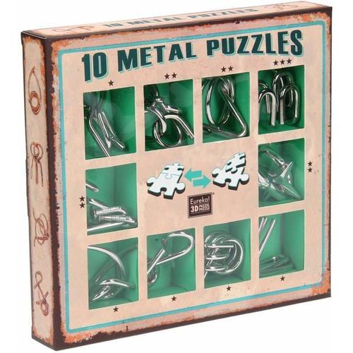 Jeu De Casse-Tête En Métal Eureka - 10 Casse-Tête En Métal Vert (Disponible Uniquement Dans Le Présentoir 52473355)