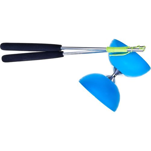 Acrobat - Ensemble 105 Diabolo En Caoutchouc Bleu Clair + Bâtons En Aluminium