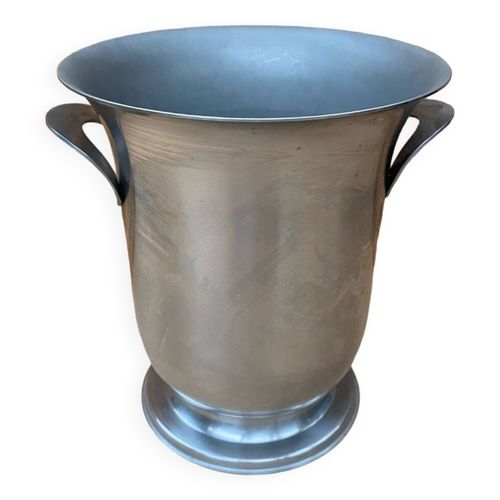 Ancien Seau A Glace Champagne Jean Couzon Inox France Vintage B616 Gris
