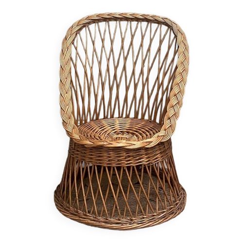 Fauteuil En Rotin Pour Enfants Marron