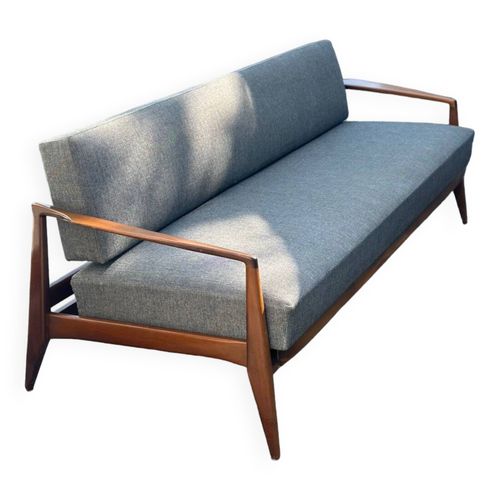 Canap Convertible Vintage Danemark 1960 Gris