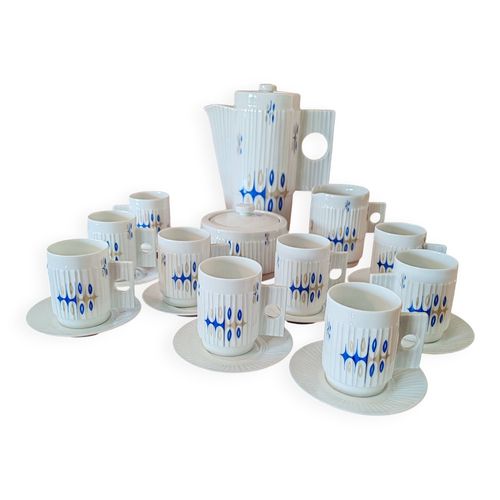 Service A Caf En Porcelaine Haviland Limoges France Multicolore