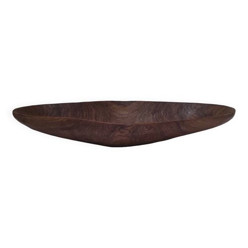 Coupe Oblongue Bois Massif Sculpt Monoxyle Bois