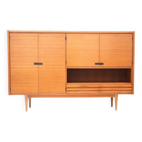 Grand Buffet Haut  Lment Mural Vintage En Teck Des Annes 60 Bois