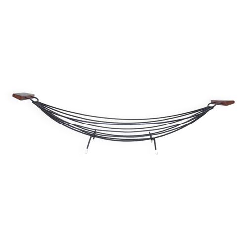 Coupe  Fruit Annes 50 En Bois Et Mtal Noir