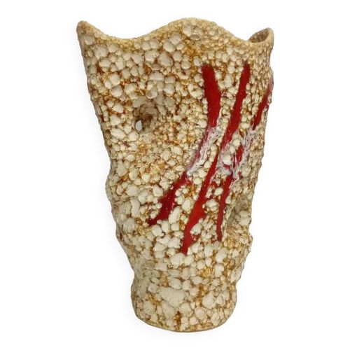 Vase en ceramique ecume fat lava vallauris annees 60aposapos multicolore