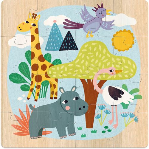 Coffret Puzzles 3x16 Pcs Animaux Du Monde