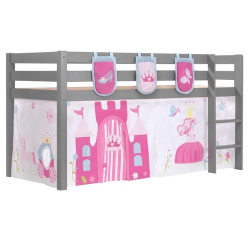 Pack - Lit Enfant, Tente & 3 Pochettes "Pino Princesse" Gris