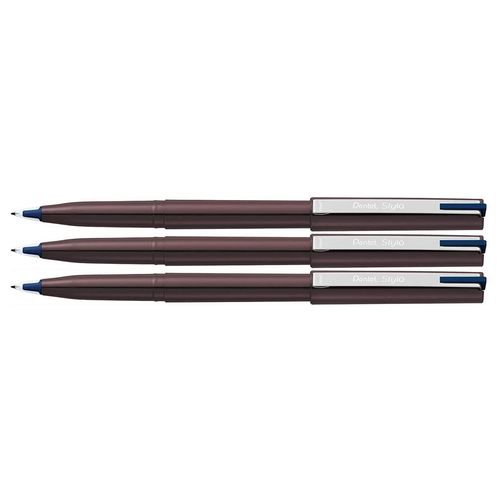 Pentel Lot De 3 Feutres Plume Pentel Stylo Jm20 Bleu Nuit