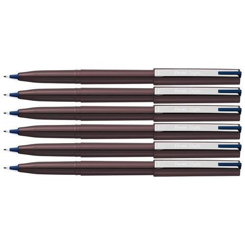 Pentel Lot De 6 Feutres Plume Pentel Stylo Jm20 Bleu Nuit