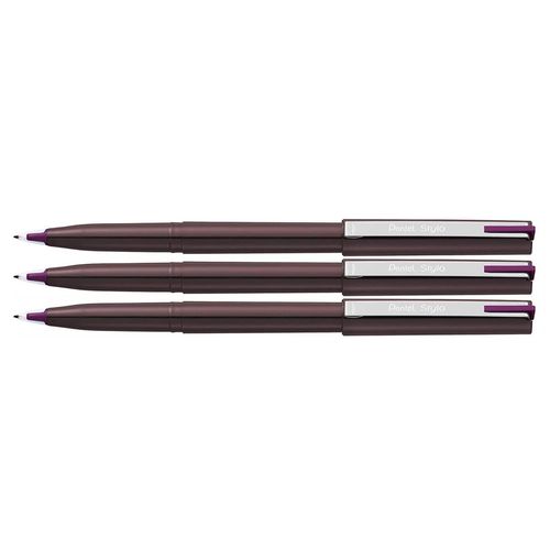 Pentel Lot De 3 Feutres Plume Pentel Stylo Jm20 Violet