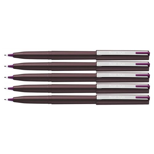 Pentel Lot De 5 Feutres Plume Pentel Stylo Jm20 Violet