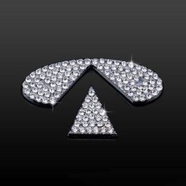 Pour Infiniti - Autocollant De Décoration En Diamant Avec Logo De Volant De Voiture, Autocollant 3d En Strass Scintillant, Accessoires D'intérieur De Style Automobile