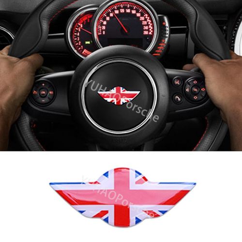 Drapeau Bleu Rouge - Autocollant Intérieur En Résine Époxy Pour Volant De Voiture, 1 Pièce, Pour Bmw Mini One Cooper S Jcw R55 R56 R60 R61 F54 F55 F56 F57 F60