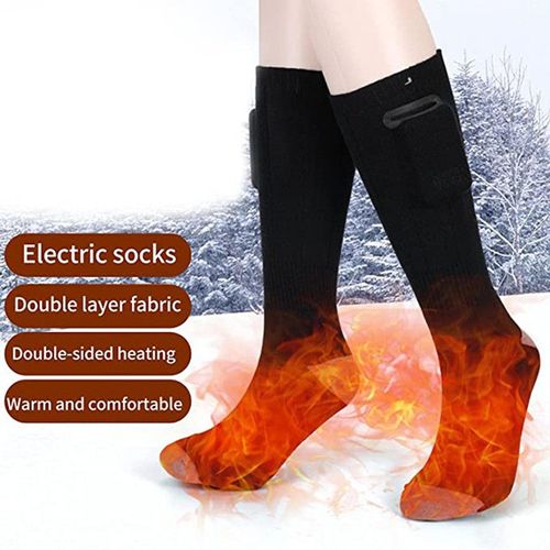 Chaussettes Chauffantes Rechargeable Chauffe-Pied Électrique 3 Fichiers Réglable Température