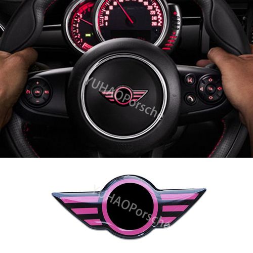 Rose - Autocollant Intérieur En Résine Époxy Pour Volant De Voiture, 1 Pièce, Pour Bmw Mini One Cooper S Jcw R55 R56 R60 R61 F54 F55 F56 F57 F60