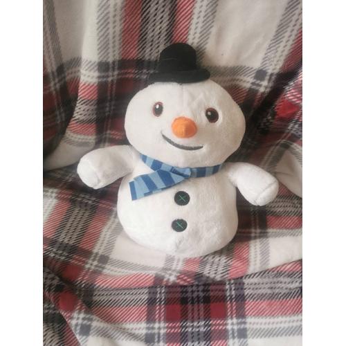 Doudou Peluche Bonhomme De Neige Echarpe Bleu Ray? Chapeau Posh Paws