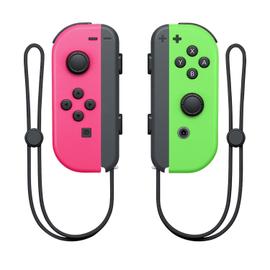 pink green nintendo switch controllers