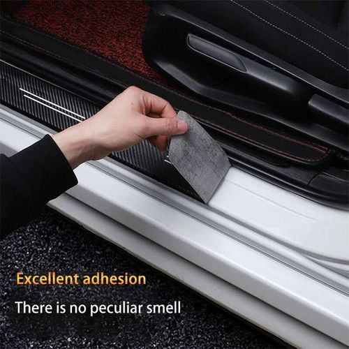 4 Pièces Pour 3008 - Autocollants De Protection De Seuil De Porte De Voiture, Pour Peugeot 3008, En Cuir, En Fiber De Carbone, Décor, Accessoires De Réglage De Seuil