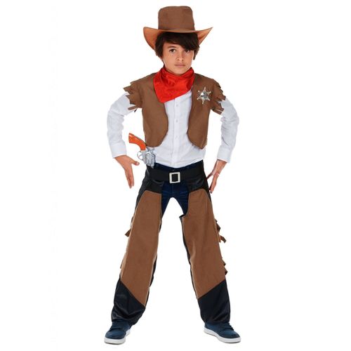 Déguisement Cowboy Garçon Marron - Taille: L 10-12 Ans (130-140 Cm)