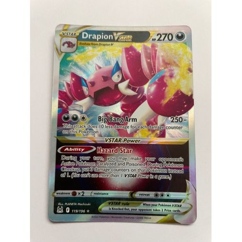 Drapion V Star 119/196 Ultra Rare Lost Origin 