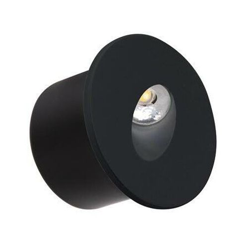 Spot Led Mural Rond Noir 3w 4000k