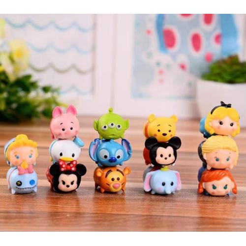 Stacked Cake Decoration Doll Mickey Minnie Winnie Bear Pack Of 14