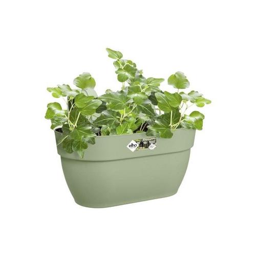 Elho - Pot De Fleurs - Vibia Campana Easy Hanger Medium - Vert Pistache - Balcon Exterieur - L 24.1 X W 36 X H 26.5 Cm