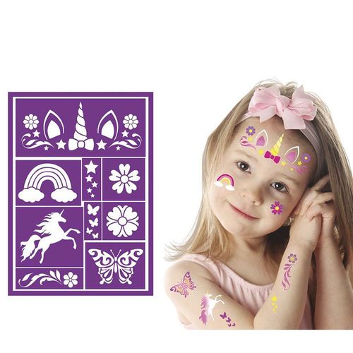 Pochoir De Maquillage Licorne Enfant Lilas 14x20 Cm