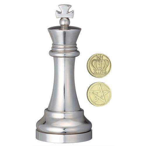 Cast Chess Puzzle - King - Silver