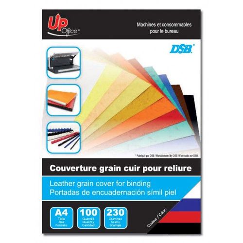Up-Office - A4 (210 X 297 Mm) - Noir, Bleu, Rouge, Blanc - 100 Unités Couverture À Reliure