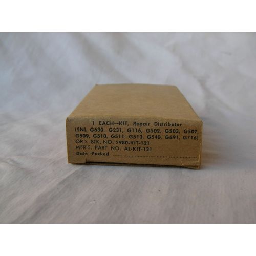 Ww2 Us Boïte Vide Carton Américain Kit Repair Distributor 13 Références G630 G231 Etc...