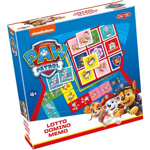 Tactic Paw Patrol 3-En-1 : Mémo - Loto - Domino