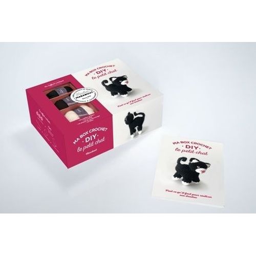 Box Crochet Diy Le Petit Chat - Avec 3 Petites Pelotes, 1 Crochet, 1 Paquet De Rembourrage