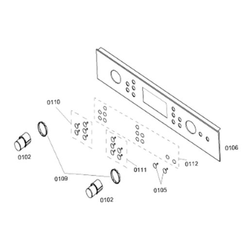 Bouton (repère 102) d'origine - Four, cuisinière (00421603 BOSCH)